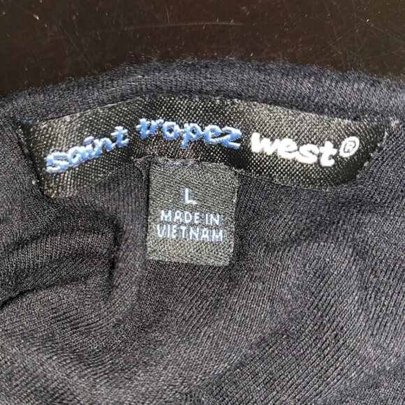 Saint Tropez West Little Black Dress Size Large Midi Romantic Whimsigoth - Picture 7 of 11